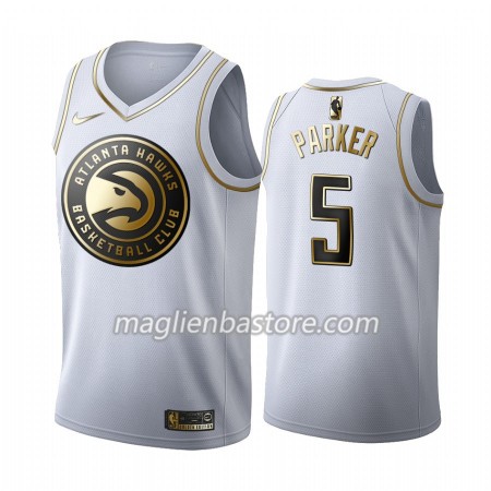 Maglia NBA Atlanta Hawks Jabari Parker 5 Nike 2019-20 Bianco Golden Edition Swingman - Uomo